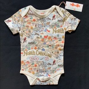 North Carolina Map Baby One-Piece 6-12 M